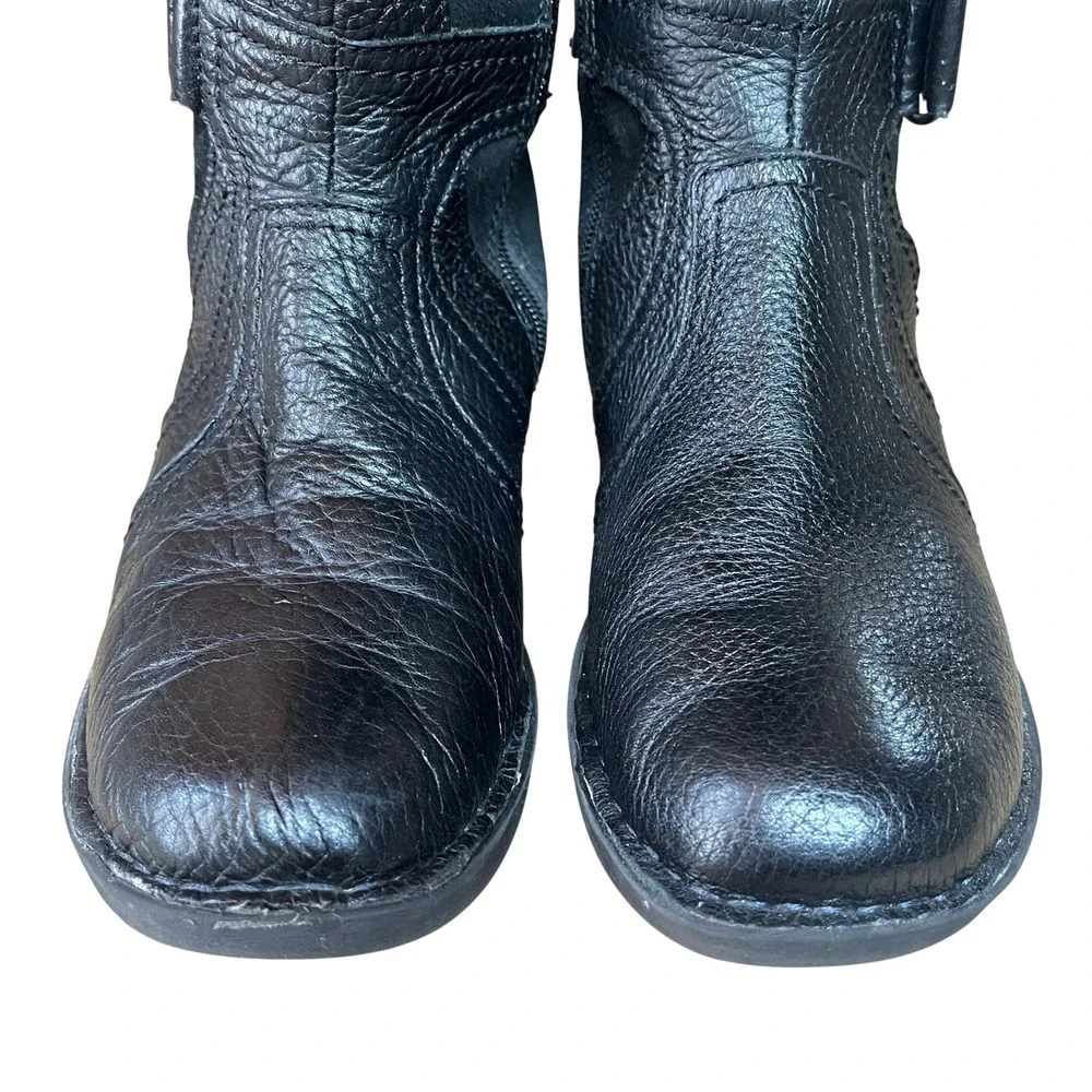 Clarks Womens Riding Knee High Boots 26105043 Womens 8.5M‎ Black Leather Suede